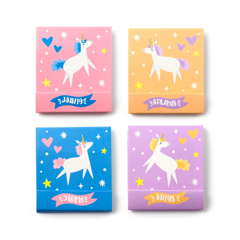 unicorn unicorns fantasy magic magical nail file files mini matchbook cute kawaii stocking filler fillers uk present presents for her women lady girl pink lilac yellow peach blue small mini little fun kids gift gifts shop store