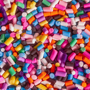 polymer clay hundred and thousand thousands hundreds clay poly polymer sprinkle sprinkles bright colours uk cute kawaii crafts supplies craft shop rainbow