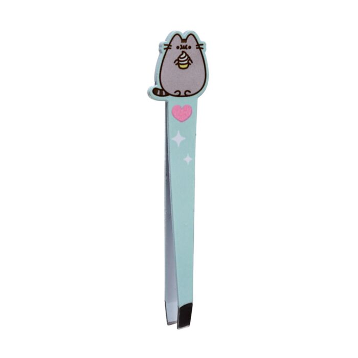 pusheen the cat cats kitty kittens offical licensed product metal steel tweezer tweezers stocking filler fillers gift gifts store shop uk pretty present for her women pink blue mint green lilac shaped core puckator