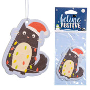 Cute Air Freshener-Christmas cookie CAT & SANTA HAT