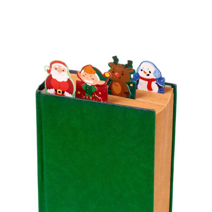 jingle bunch large big magnet magnetic bookmark bookmarks book mark marks set pack gift uk cute kawaii festive christmas present gifts shop store snowman santa elf reindeer rudolph puckator perfect stocking filler fillers kids her him boy girl 