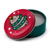 pusheen the cat lip balm balms in a tin tins cute kawaii christmas festive gift gifts shop store uk puckator red green pink turquoise box boxes chocolate scent scented clementine peppermint vanilla stocking filler fillers cats lover lovers