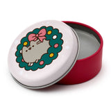 pusheen the cat lip balm balms in a tin tins cute kawaii christmas festive gift gifts shop store uk puckator red green pink turquoise box boxes chocolate scent scented clementine peppermint vanilla stocking filler fillers cats lover lovers