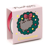 pusheen the cat lip balm balms in a tin tins cute kawaii christmas festive gift gifts shop store uk puckator red green pink turquoise box boxes chocolate scent scented clementine peppermint vanilla stocking filler fillers cats lover lovers