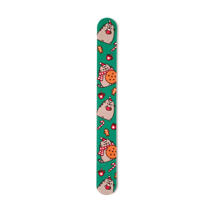 pusheen the cat cats nail file files long big large christmas festive gift gifts uk cute kawaii stocking filler fillers lover lovers kitty red green pink turquoise mint design fun present for her girl puckator