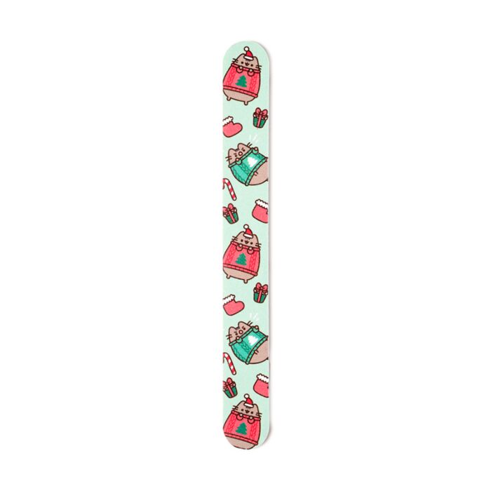 pusheen the cat cats nail file files long big large christmas festive gift gifts uk cute kawaii stocking filler fillers lover lovers kitty red green pink turquoise mint design fun present for her girl puckator