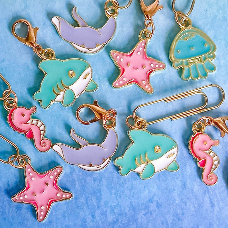 OCEAN ANIMAL Charm Planner or Paper Clip #P131
