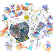 HALF PRICE Cats Sticker Flakes Gold-Foiled pack of 48