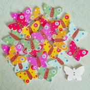 bright butterfly white wood wooden butterflies buttons uk cute kawaii craft supplies