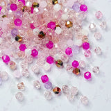 pink lilac clear white iridescent bronze cerise purple seed bead beads tiny little mix bag uk cute kawaii craft supplies mini jewellery making 2mm 3mm