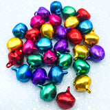 metal jingle bell bells satin metallic shiny 14mm medium uk cute kawaii Christmas craft supplies festive