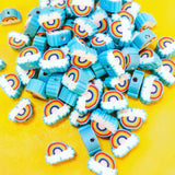 blue rainbow cloud clouds poly polymer clay bead beads handmade uk cute kawaii crafts craft supplies shop store bundle set fluffy clouds bright colours little pretty rainbows