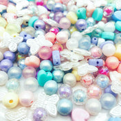 pastel bead bundle pretty cute kawaii pale colour beads uk craft supplies