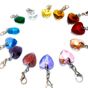 75% OFF Glass Heart Planner Charm Clip #P2