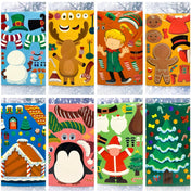 HALF PRICE Build a Christmas Character Kid's Activity Sticker Sheet- 8 Options
