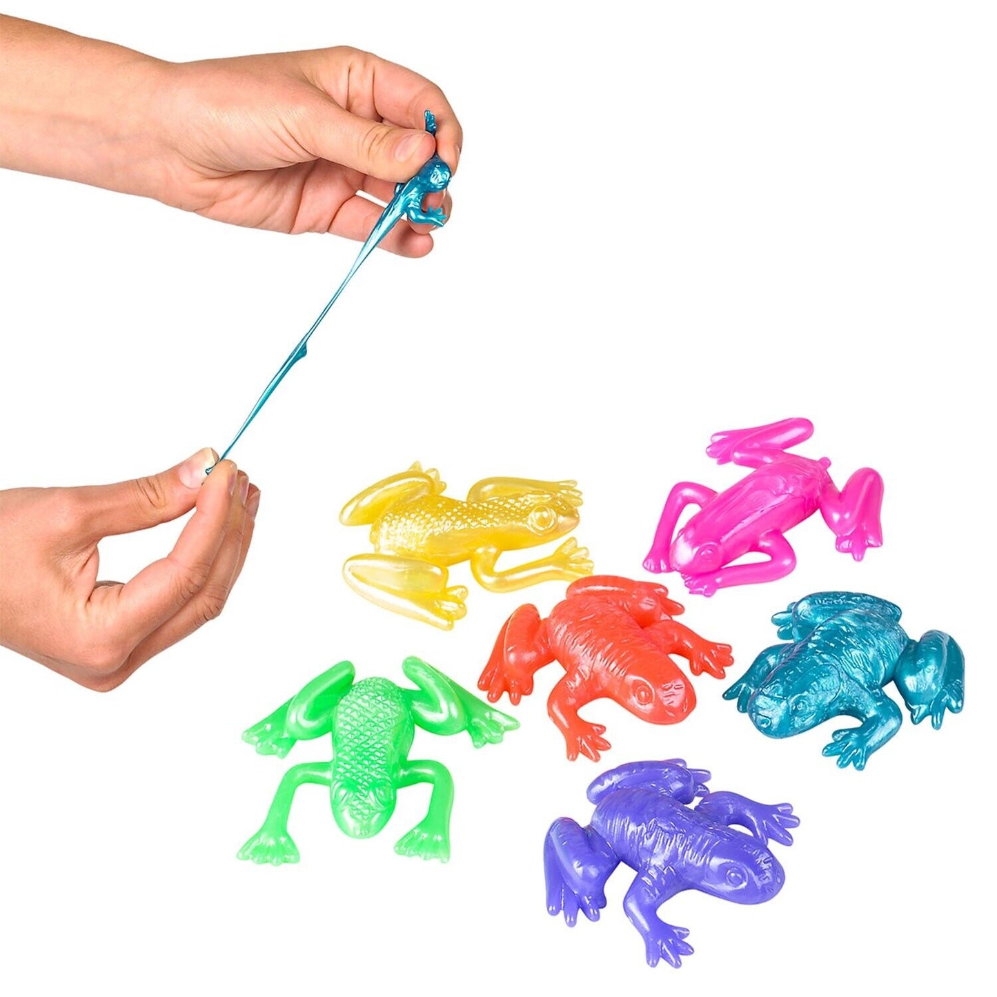 kawaii frog frogs stretchy toy fun kids gift gifts shop stocking filler fillers uk present bargain pocket money shiny bright coloured elaastic