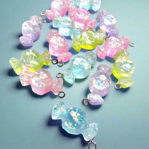sweet resin glitter glittery sweets candy chartm charms charm acrylic cute kawaii craft supplies shop store uk pretty pink blue turquoise lemon yellow lilac purple sugar pendant
