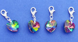 rainbow glass heart planner charm clip stitch marker uk planning charms accessories pretty clips