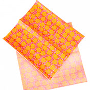 orange yellow red hot pink bright sunshine floral design greaseproof paper sheet sheets waxed uk craft supplies gift wrapping packaging supplies flower flowers biodegradable lotta rex london
