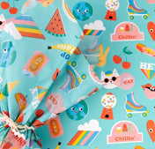 top banana cute kawaii tissue paper cool to be kind blue turquoise rainbow cat world kindness uk gift wrap packaging supplies papers fun sheet