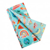 top banana cool to be kind fun rex london tissue paper turquoise blue uk cute kawaii kids wrap wrapping rainbow world kindness ice cream fruit 