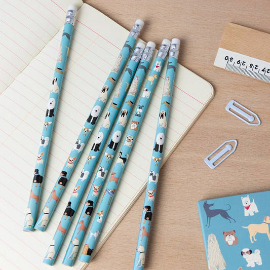 best in show puppy dog dogs cute kawaii pencil eraser rubber HB single pencils uk stationery blue rex london kids 