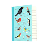 garden bird birds wildlife watching light blue notebook note book lined pages small cute kawaii stationery a6 uk gifts gift stationery rex london