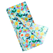 bright butterfly floral tissue paper papers wrap wrapping sheets 2 sheets pack rex london butterflies garden flower flowers floral blue turquoise pink daisy yellow uk cute kawaii packaging supplies wrapping packing