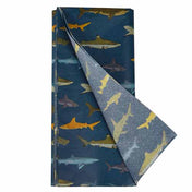 Shark sharks ocean theme dark blue tissue paper wrap wrapping packaging supplies uk cute kawaii Rex london boy boys man gift gifts wrap