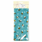 Rex london tissue paper pack of 10 large sheets wrap wrapping papers gift packaging supplies uk bumblebee blue turquoise bees cute kawaii