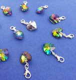 rainbow glass heart planner charm clip stitch marker uk planning charms accessories pretty clips