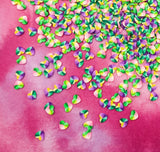 polymer clay mini sprinkle sprinkles heart hearts geometric small slices colourful rainbow colours uk cute kawaii craft supplies