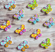 white wood wooden butterfly butterflies button buttons uk cute kawaii craft supplies packs polka dot