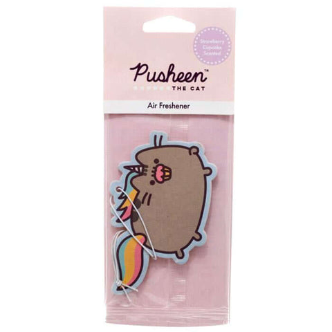 pusheen cat christmas air freshener cute kawaii gift gifts unicorn rainbows uk strawberry cookie cookies cake biscuit scent scented hanging car pink rainbow stocking filler fillers puckator cats