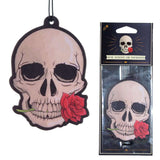 rose skull skulls halloween spooky gothic floral flower smell scented car hanging air freshener uk gift gifts stocking filler scent
