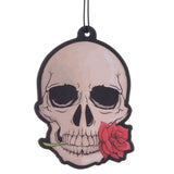 rose skull skulls halloween spooky gothic floral flower smell scented car hanging air freshener uk gift gifts stocking filler scent