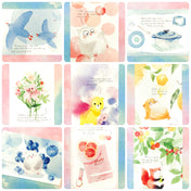 kawaii watercolour animal post card postcards cute kawaii stationery uk fox bear owl pretty cards quote quotes