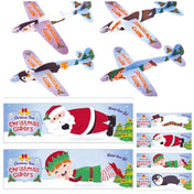 fun kids glider toy polystyrene plane stocking filler christmas gift gifts uk santa father snowman elf penguin fillers toys child children
