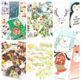 lucky dip festive postcard bundle post cards uk cute kawaii stationery bundles retro bauble gingerbread man