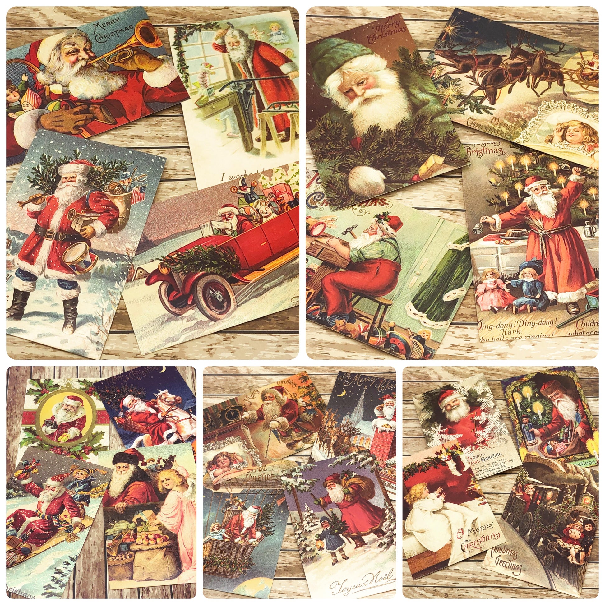 victorian style postcard christmas festive postcards vintage style father santa claus nostalgic uk cute kawaii stationery gifts bundle bundles post card