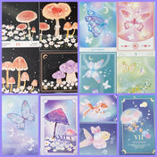 mushroom fungi toadstool butterfly butterflies fish goldfish ocean jellyfish pretty cute kawaii individual post card postcard postcards uk pastel 