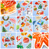 christmas laptop sticker stickers holo holographic laser lazer snowflake snowflakes glossy big large gift gifts uk cute kawaii santa snowman gingerbread house men reindeer bell car tree gnome pack packs set