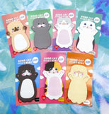 cute kawaii cat memo sticky note notes memos pretty uk stationery cats white black ginger grey 30 sheets fun