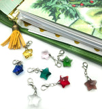 planner clip glass star clips charms charm silver tone accessories uk cute kawaii charms lobster clasp stars