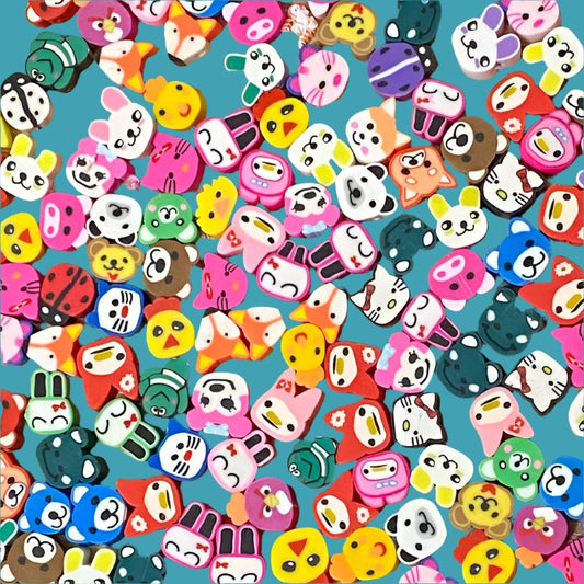 animal bead beads polymer clay fimo poly animals cute kawaii uk cute craft supplies shop store crafts bundle set
