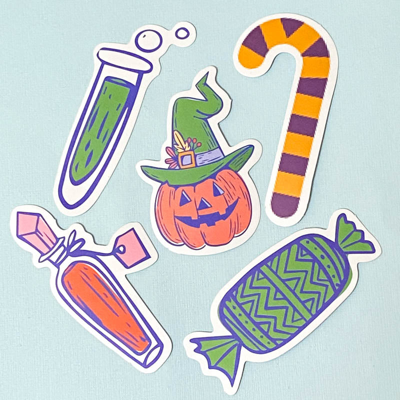 KAWAII HALLOWEEN LAPTOP / Decorative Stickers Set