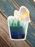 cute elephant in glass  in mug cute teacup postcard post card cards uk kawaii stationery store pretty animal animals