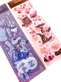 Magical Witchcraft Stickers - Pink or Blue