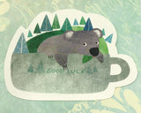 koala bear in mug cute teacup postcard post card cards uk kawaii stationery store pretty animal animals