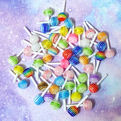 cute little mini small lolly lollipop lollipops on stick embellishment flatback decoden uk craft crafts supplies striped pretty deco resins stripy sweets candy